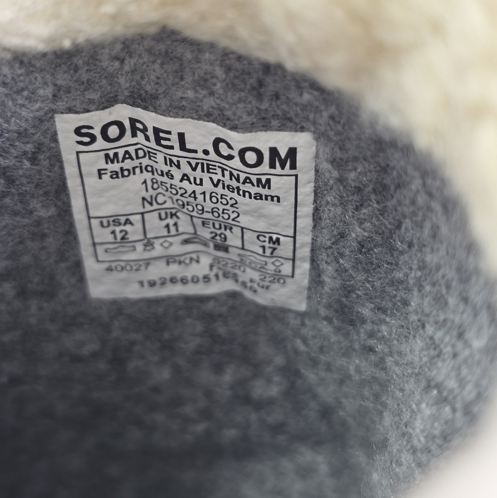 Sorel 1964 Pac Strap Boot Waterproof Suede Patent Winter Boots Childrens Size 12 - Picture 14 of 15